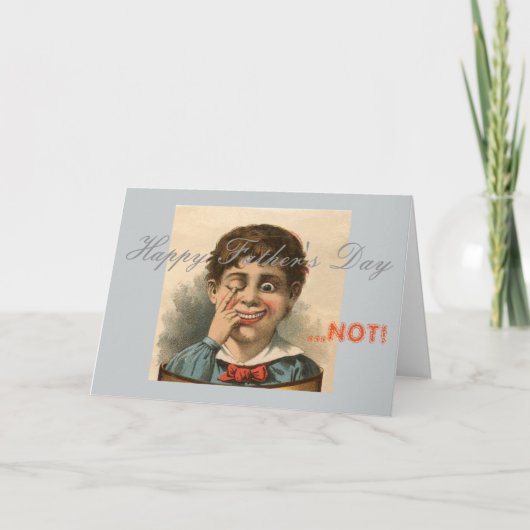 Anti-Vaderdag-kaart, slechte vaders familiedisfunc Kaart (Voorkant)