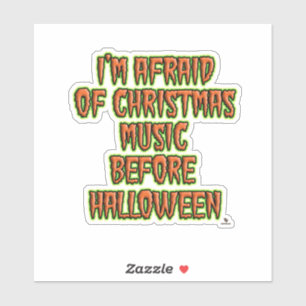 Anti Vakantiemuziek voor Halloween Grappig Sticker
