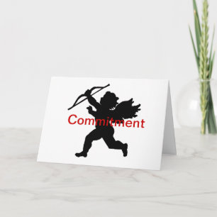 Anti-Valentijn Black Cupid Commitment Kaart