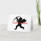 Anti-Valentijn Black Cupid Commitment Kaart (Voorkant)