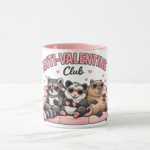 Anti-Valentijn Club Dier - Capybara Opossum Wasbee Mok