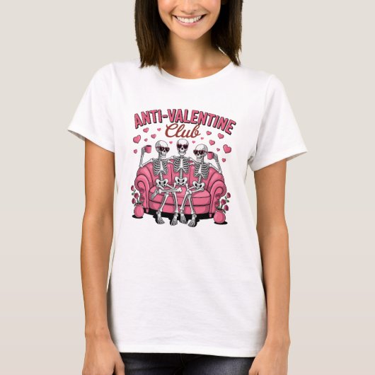 Anti Valentijn Club T-shirt (Voorkant)
