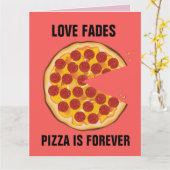ANTI-VALENTIJN DAG FUNNY PIZZA KAART (Gele Bloem)