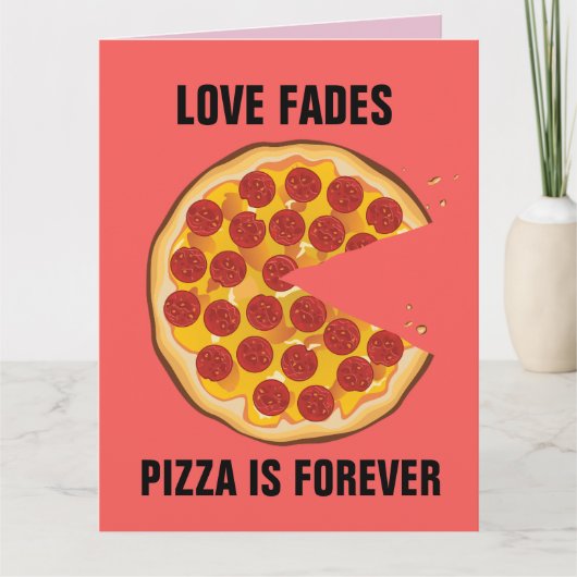 ANTI-VALENTIJN DAG FUNNY PIZZA KAART (Voorkant)