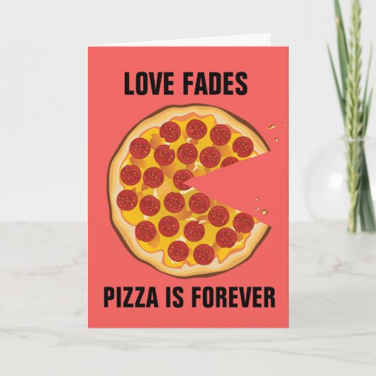 ANTI-VALENTIJN DAG FUNNY PIZZA KAART (Voorkant)