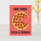 ANTI-VALENTIJN DAG FUNNY PIZZA KAART (Gele Bloem)