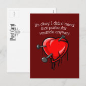 Anti-Valentijn gebroken hart Feestdagenkaart (Voorkant / Achterkant)