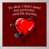 Anti-Valentijn gebroken hart Poster (Voorkant)