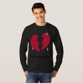 Anti Valentijn Gebroken Weinend Hart T-shirt (Voorkant volledig)