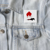 Anti-Valentijn Geen Cupido meer Vierkante Button 5,1 Cm (In situ)