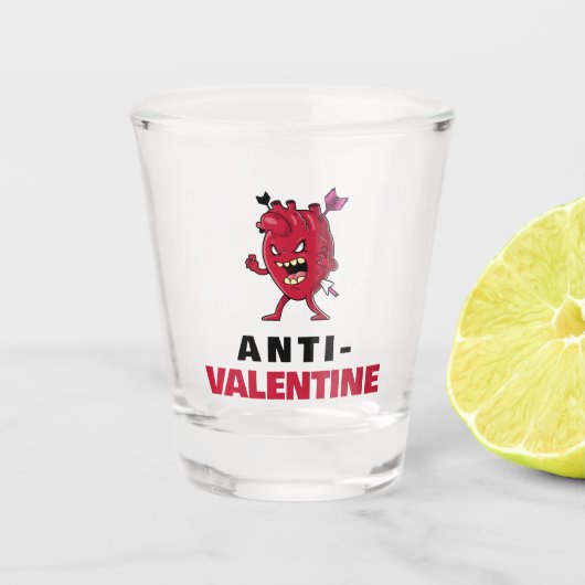 Anti-Valentijn | Grappig Valentijns Cadeau Shot Glas (Voorkant)