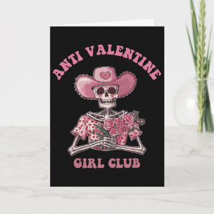 Anti Valentijn Meisjesclub Enkele Skelet Valentijn Kaart