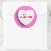 ANTI-VALENTIJN SNOEP HART RONDE STICKER (Tas)