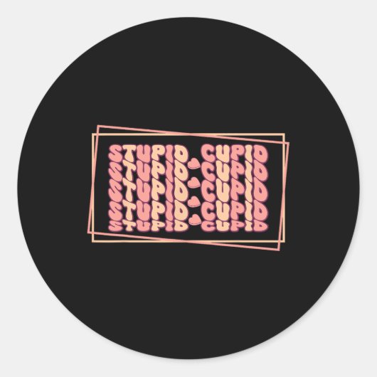 Anti-valentijn Stomme Cupido Ronde Sticker (Voorkant)
