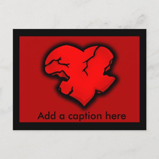 Anti-valentijn tegen gekraakt hart aanpassen feestdagenkaart (Voorkant)