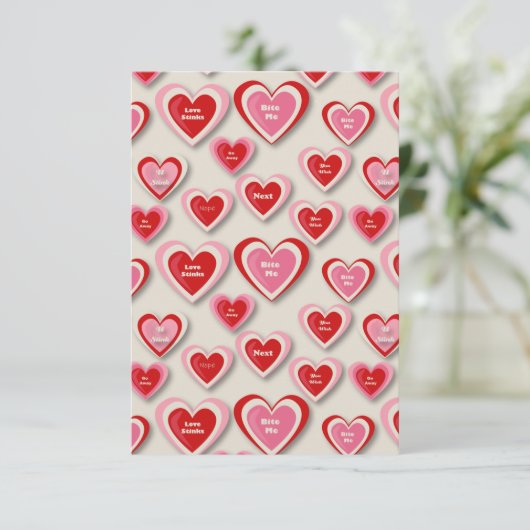 Anti-Valentijns 2021 Bite Me - Wit Kaart (Staand voorkant)