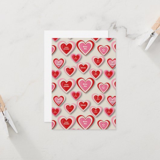 Anti-Valentijns 2021 Bite Me - Wit Kaart (Voorkant / Achterkant in situ)