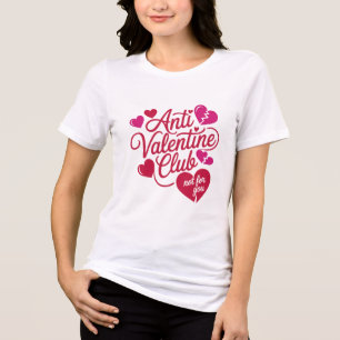 Anti Valentijns Club Humor T-shirt