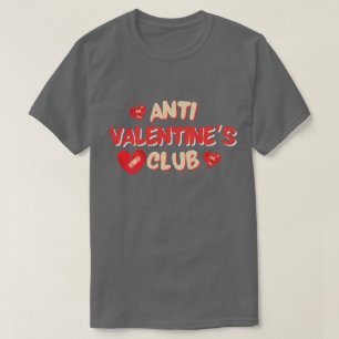 Anti-Valentijnsclub T-shirt