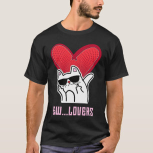 Anti Valentijnsdag Beu  Ie  Schaduwrijke Kat T-shirt