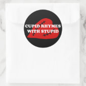 Anti-Valentijnsdag: Cupid-ritmes met stomme Ronde Sticker (Tas)