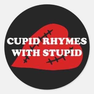 Anti-Valentijnsdag: Cupid-ritmes met stomme Ronde Sticker