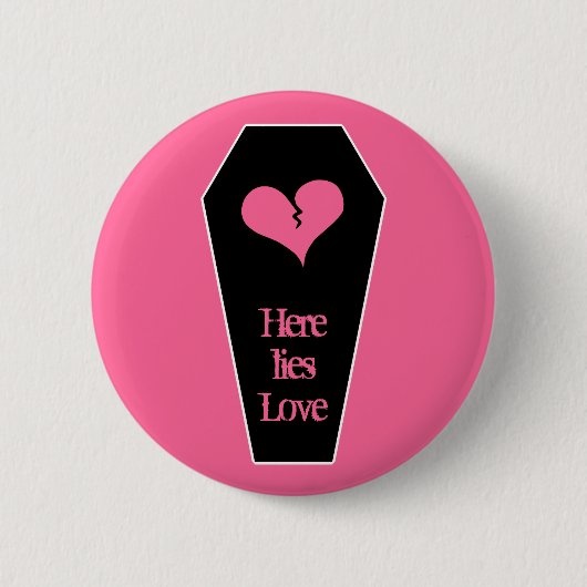 Anti Valentijnsdag doodskist Ronde Button 5,7 Cm (Voorkant)