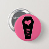 Anti Valentijnsdag doodskist Ronde Button 5,7 Cm (Voorkant /achterkant)