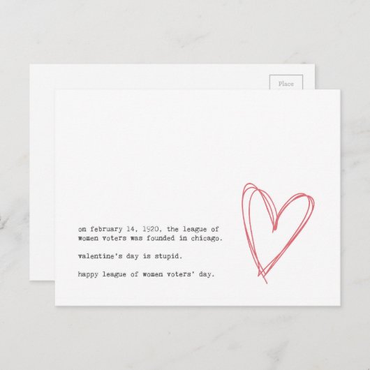 Anti Valentijnsdag Feestdagenkaart (Voorkant / Achterkant)