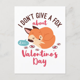 Anti Valentijnsdag Fox Grappige Single Briefkaart