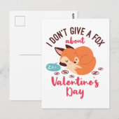 Anti Valentijnsdag Fox Grappige Single Briefkaart (Voorkant / Achterkant)