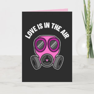 ANTI-VALENTIJNSDAG FUNNY GASMASK KAART