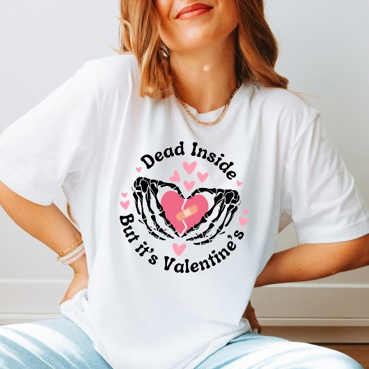 Anti Valentijnsdag Grappig en sarcastisch Skelet T-shirt