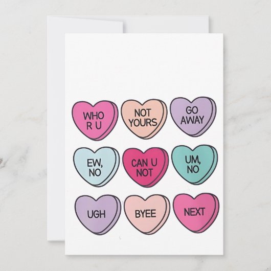 Anti Valentijnsdag Grappig Single Bewustzijn Kaart (Voorkant)