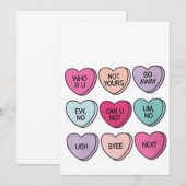 Anti Valentijnsdag Grappig Single Bewustzijn Kaart (Voorkant / Achterkant)