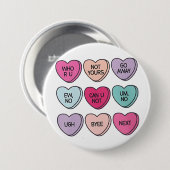 Anti Valentijnsdag Grappig Single Bewustzijn Ronde Button 7,6 Cm (Voorkant /achterkant)