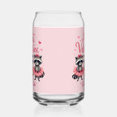 Anti Valentijnsdag Grappige Wasbeer Schattige Kawa Blikvorm Glas (Rechts)