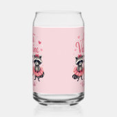 Anti Valentijnsdag Grappige Wasbeer Schattige Kawa Blikvorm Glas (Links)