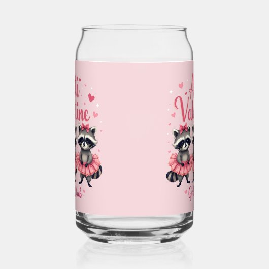 Anti Valentijnsdag Grappige Wasbeer Schattige Kawa Blikvorm Glas (Links)