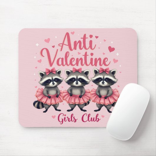 Anti Valentijnsdag Grappige Wasbeer Schattige Kawa Muismat (Met muis)