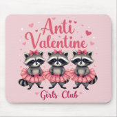 Anti Valentijnsdag Grappige Wasbeer Schattige Kawa Muismat (Voorkant)