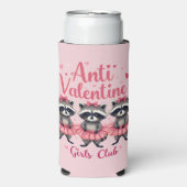 Anti Valentijnsdag Grappige Wasbeer Schattige Kawa Seltzer Blikjeskoeler (Seltzer Voorkant)