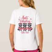 Anti Valentijnsdag Grappige Wasbeer Schattige Kawa T-shirt (Achterkant)