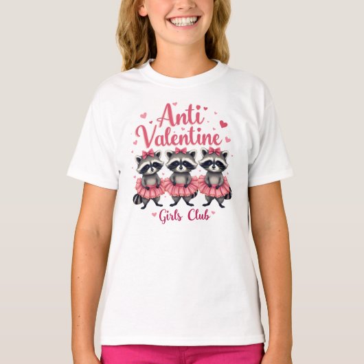 Anti Valentijnsdag Grappige Wasbeer Schattige Kawa T-shirt (Voorkant)