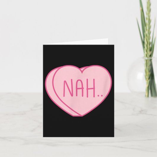 Anti-Valentijnsdag Hart Snoep Single Awareness Kaart (Voorkant)