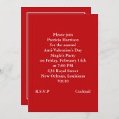 Anti-Valentijnsdag Partij Kaart (Voorkant / Achterkant)