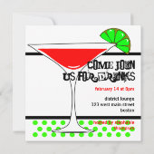 Anti-Valentijnsdag Party Cocktail Martini Kaart (Achterkant)