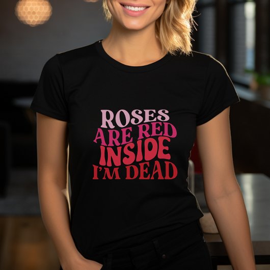 Anti Valentijnsdag Rozen zijn rood T-shirt