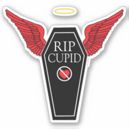 Anti-Valentijnsdag Rust in vrede Cupido Sticker