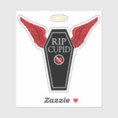 Anti-Valentijnsdag Rust in vrede Cupido Sticker (Vel)